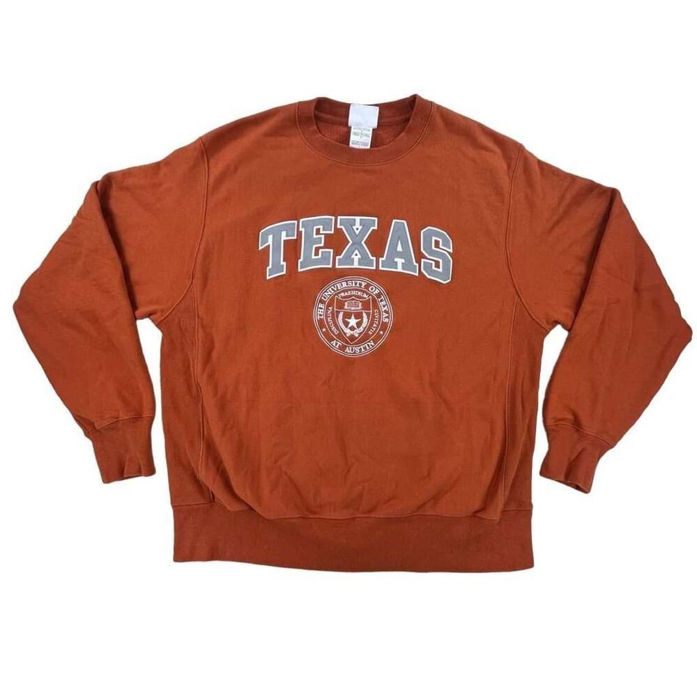 Y2K Champion Reverse Weave Texas University Crewneck Sweatshirt Large